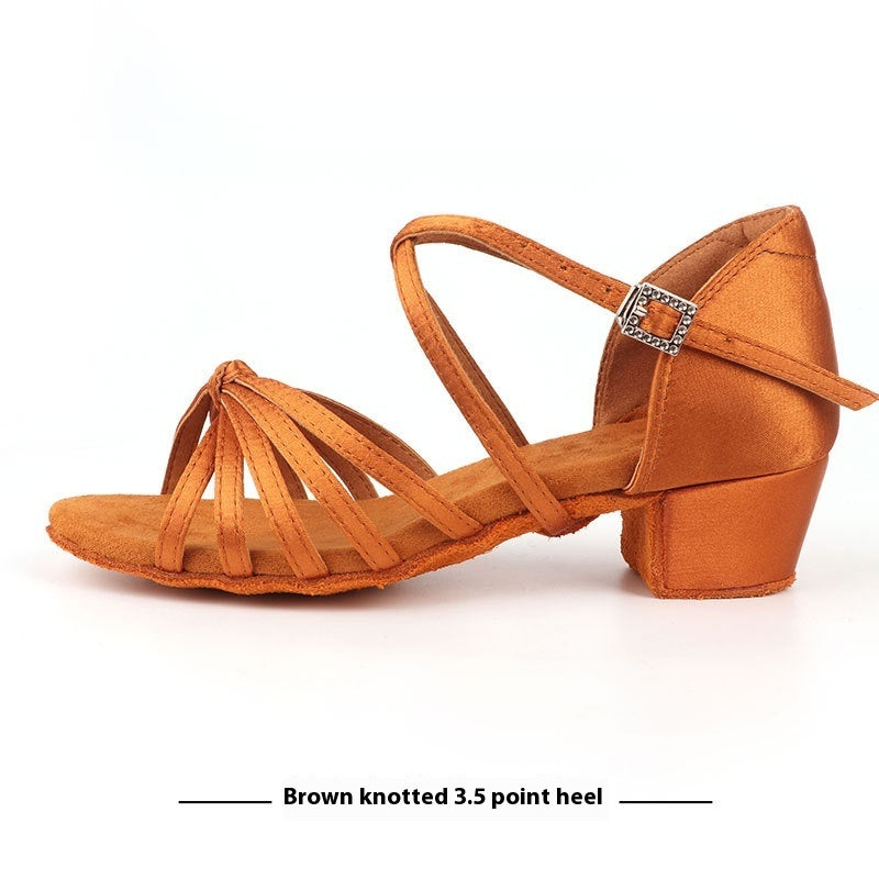 Latin Dance Shoes Grading Is Exactly Dancing Shoes Dark Brown Knotted GlamzKart