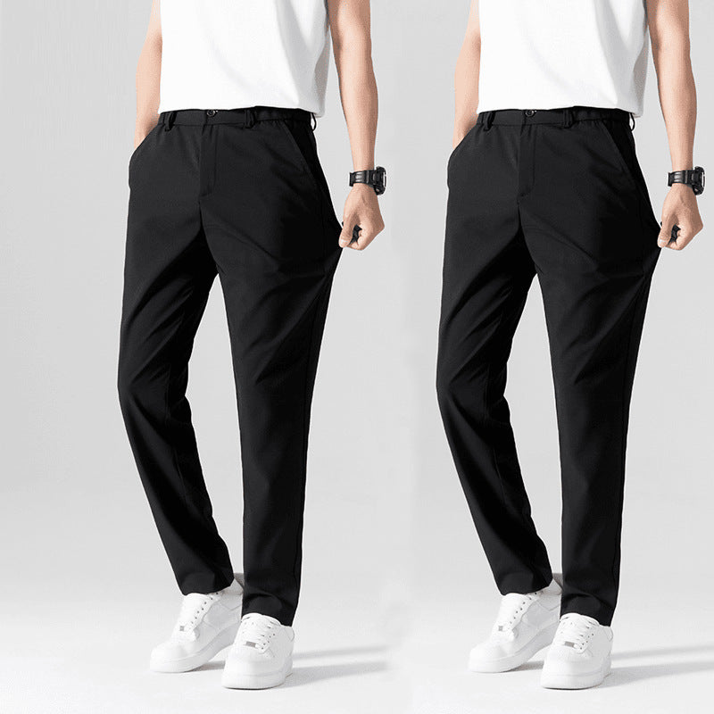 Business Casual Pants Stretch Suit Pants Men's Straight Draping GlamzKart