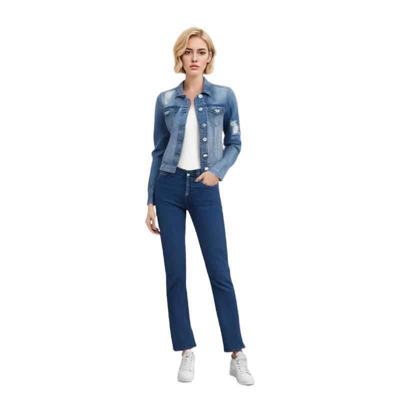 European And American Hole Lining Short Sleeve Women Women's Cowboy Coat