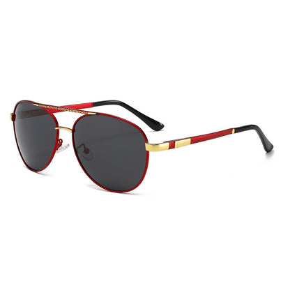 Men's Sunglasses European And American Stylish Driving Hongjin Frame Gray Piece GlamzKart