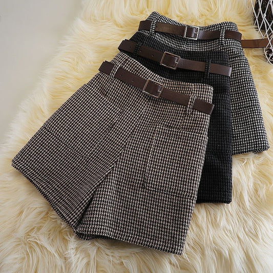 Fashionable All-match Slimming Woolen Wide-leg Pants GlamzKart