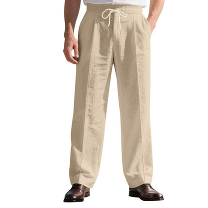 Loose Breathable Linen Leisure Men's Simplicity Trendy Loose Beach Pants GlamzKart
