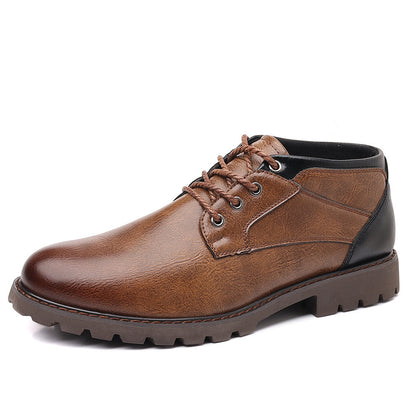 HPIOPL4999 Martin Boots Men's Boots Plus Size Lace Up Low Top GlamzKart