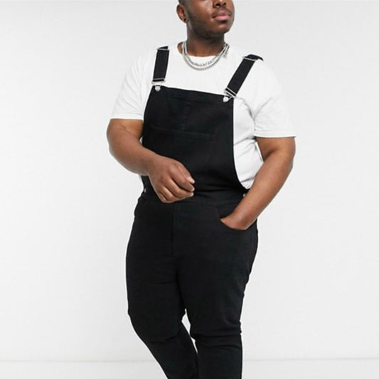 Personality Men's Denim Suspender Pants GlamzKart