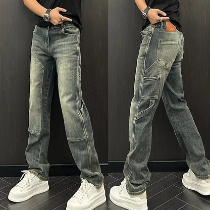 Spring And Summer New Retro Easy Matching Harem Pants Fashion Blue GlamzKart