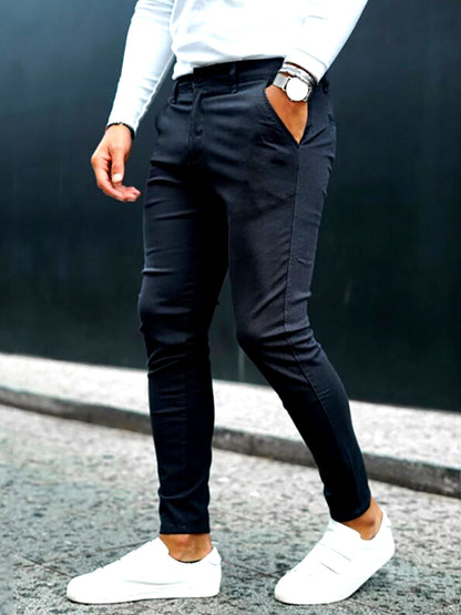 Men's Summer Thin 3D Printed Slim Fit Suit Pants G87P418 GlamzKart