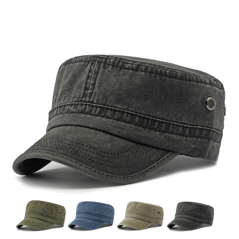All-match Flat Top Military Cap Men And Women GlamzKart