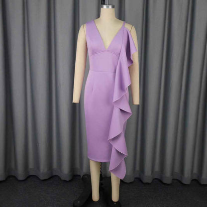 Women's Clothing Sexy V-neck Strap Dress