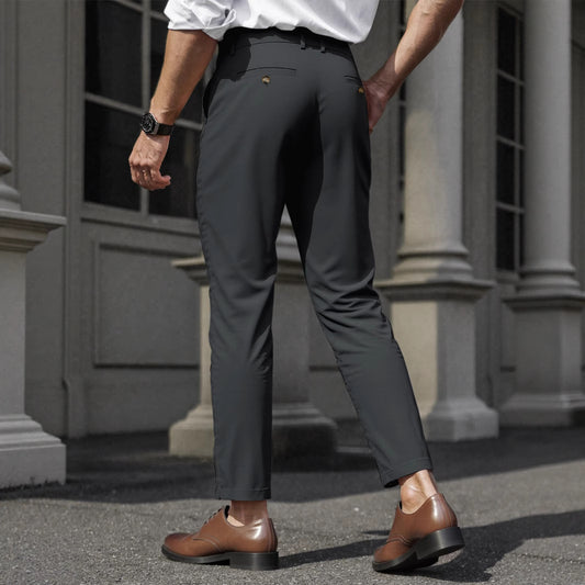 Men's Business Trousers Men's Straight Casual Pants GlamzKart
