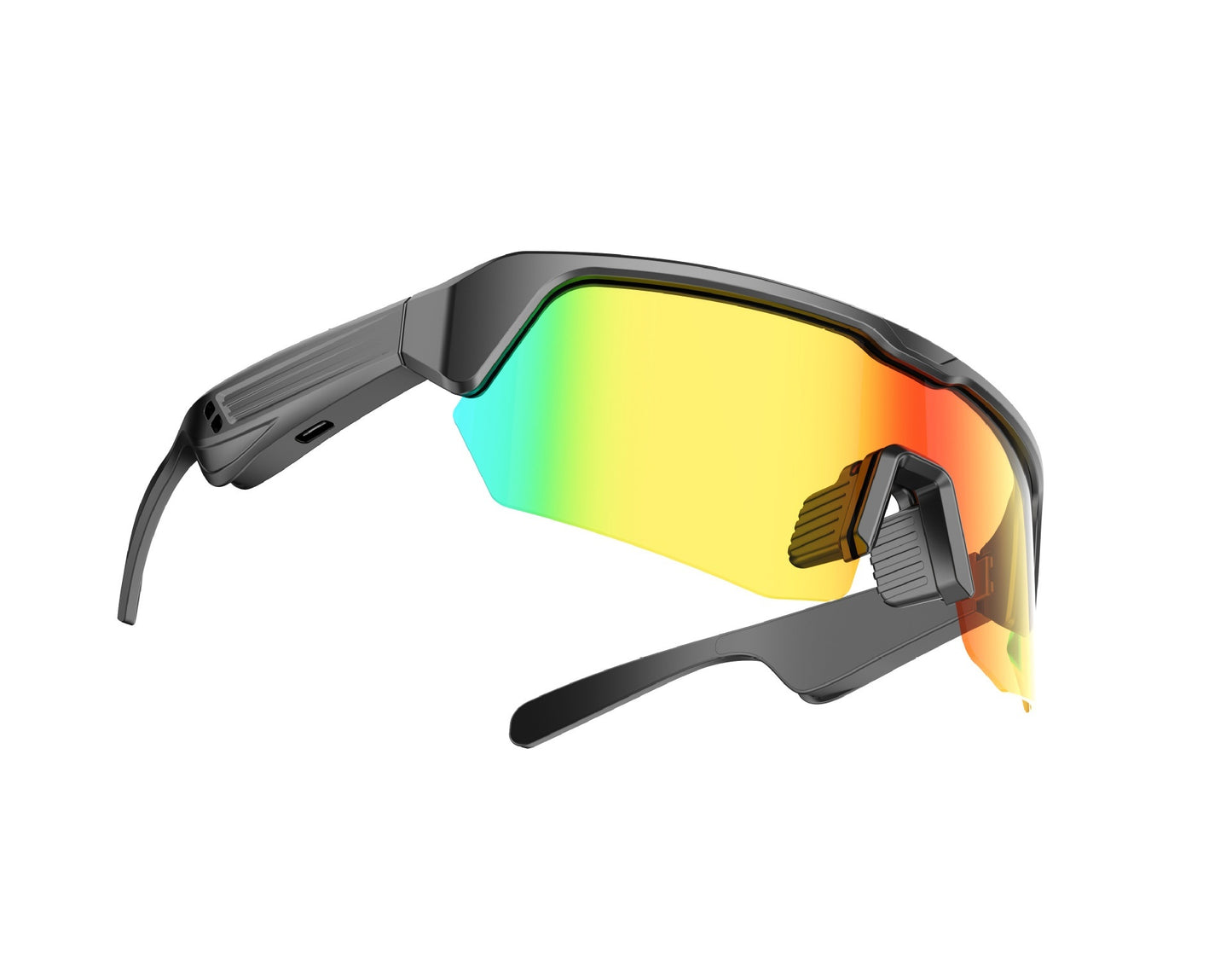 Smart Bluetooth Glasses Windproof Sunglasses Fashion Riding Audio Call Sunglasses Gold GlamzKart