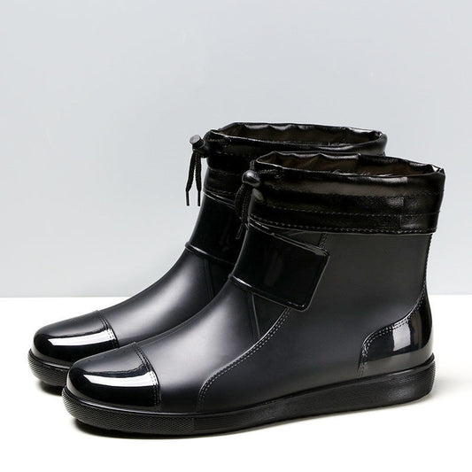 Men's Short Waterproof Plus Size Rain Boots GlamzKart