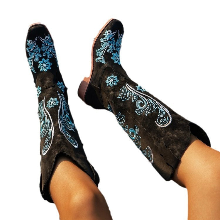 Plus Size High Cylinder Below The Knee Boots GlamzKart