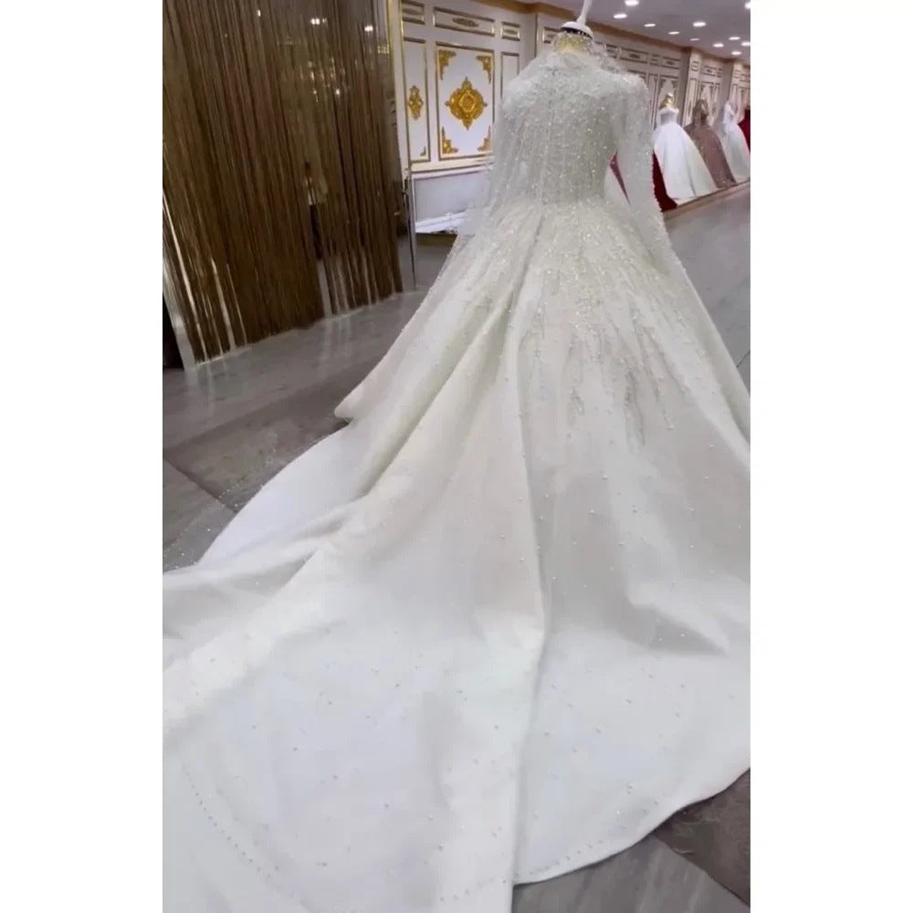 Bride Owner Wedding Dress Trailing Wedding Pettiskirt GlamzKart