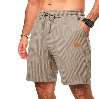 Casual Elastic Waist Drawstring Beach Vacation Shorts Khaki GlamzKart