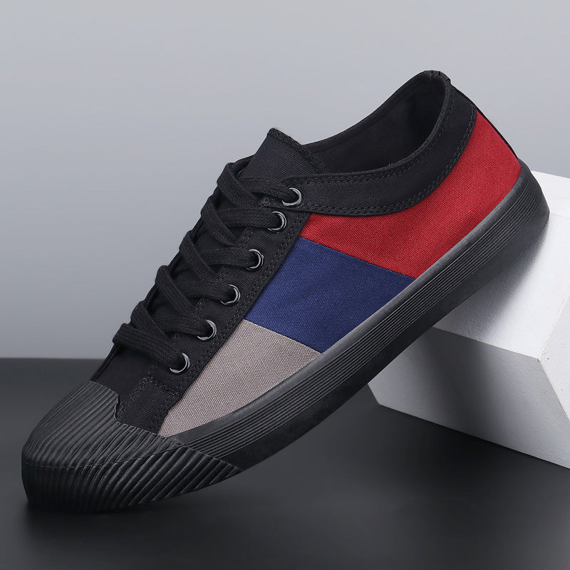 Versatile Canvas Casual Breathable Men's Shoes Black GlamzKart
