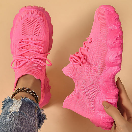 Lace-up Fly-knit Socks Shoes Fashion Trendy Sneakers GlamzKart