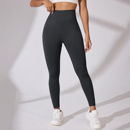 Sports Style High Waist Yoga Pants Hip Lifting Sport Trousers Dark Gray GlamzKart