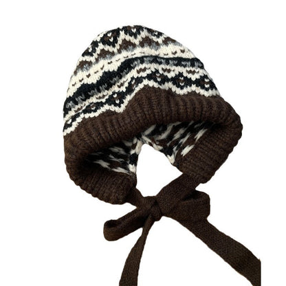 Winter Vintage Hat Bag Cap Warm Ear Protection Wool Hat GlamzKart
