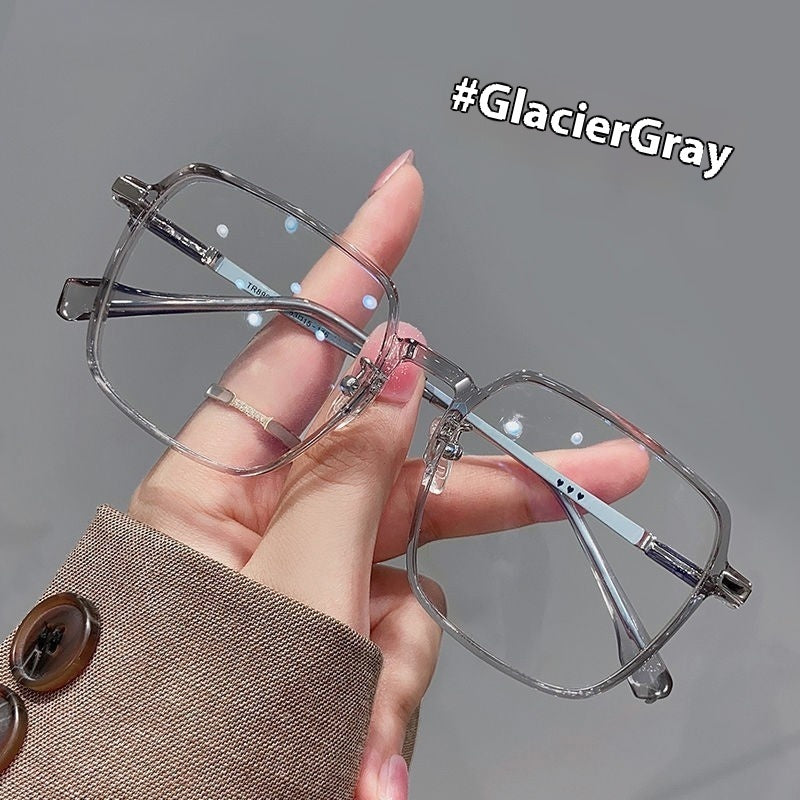 New Fashion Personality Color Changing Glasses Women Elegant Gray Plain Glasses PC Sheet GlamzKart