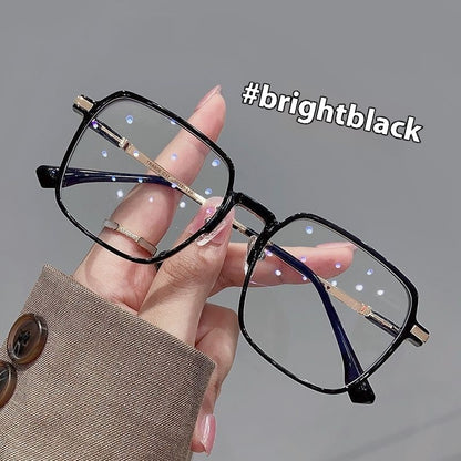 New Fashion Personality Color Changing Glasses Women Quiet Black Plain Glasses PC Sheet GlamzKart