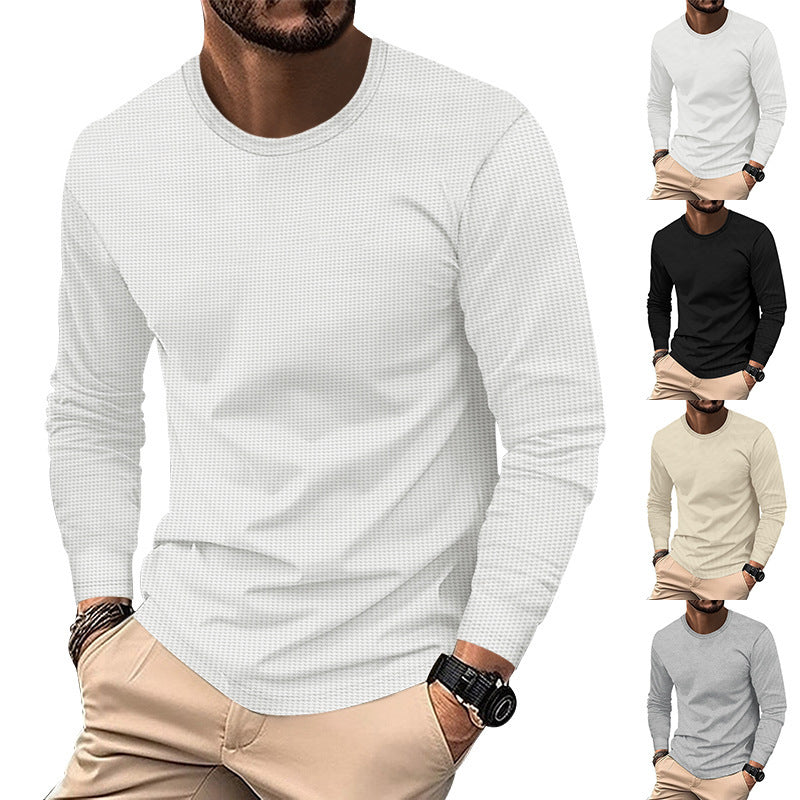 Round Neck Waffle Casual Top For Men GlamzKart