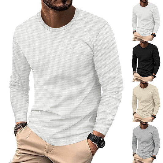 Round Neck Waffle Casual Top For Men GlamzKart