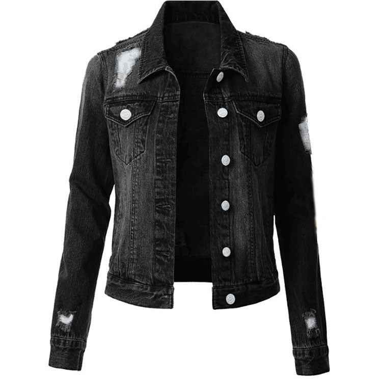 European And American Hole Lining Short Sleeve Women Women's Cowboy Coat