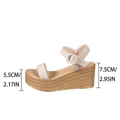 New Platform Platform Suede Women's Platform Wedge Platform Sandals GlamzKart