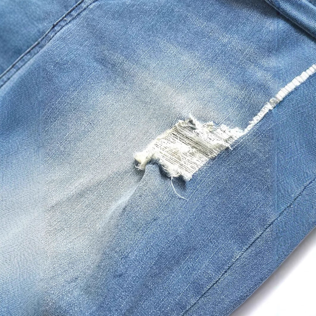 Men's Ripped Fashion Personality Street Trend Style Jeans GlamzKart
