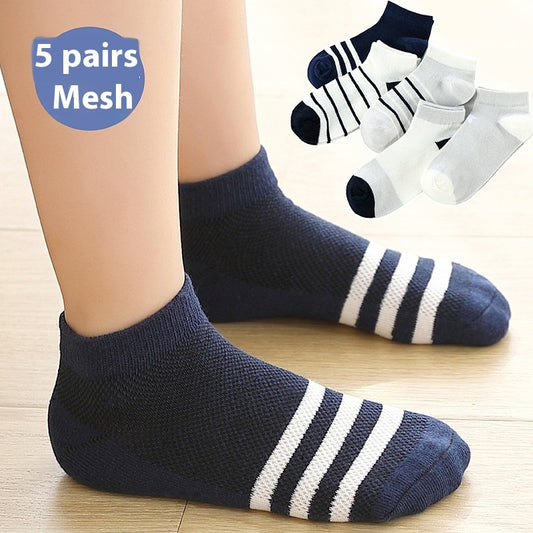 Children's Solid Color Short Socks GlamzKart