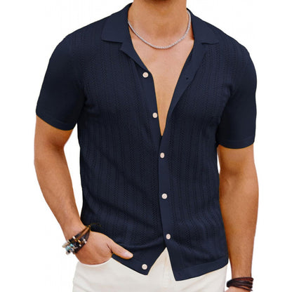Summer Cool Hollow Men's Shirt Blue GlamzKart