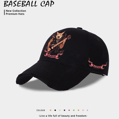 European And American Style Men's Casual Baseball Cap Black GlamzKart