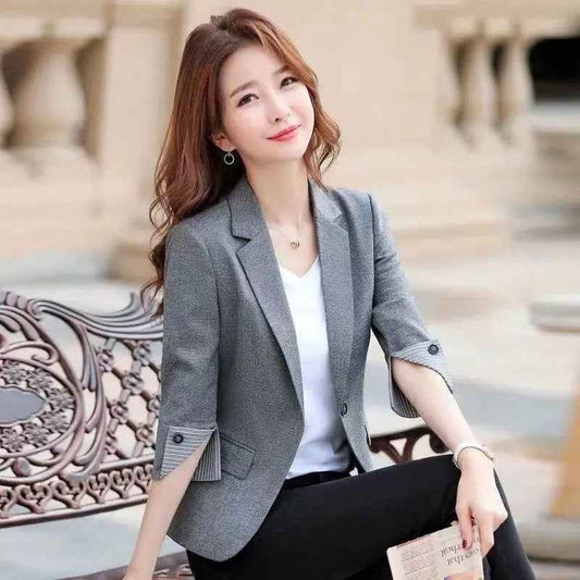 Three-quarter Sleeve Thin Business Wear Slim Fit Fashion Elegant Business Suit