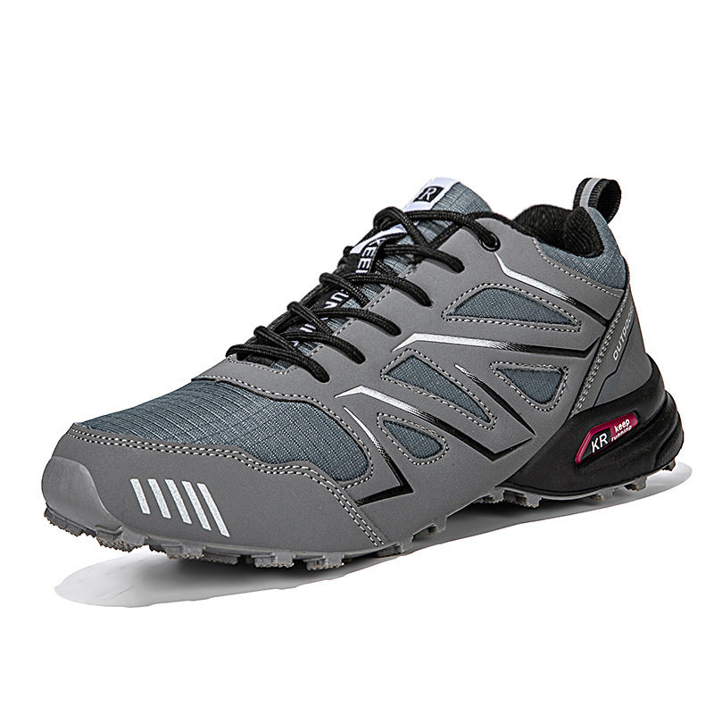 Plus Size Low-top Men's Breathable Casual Sneaker A2502 Gray GlamzKart