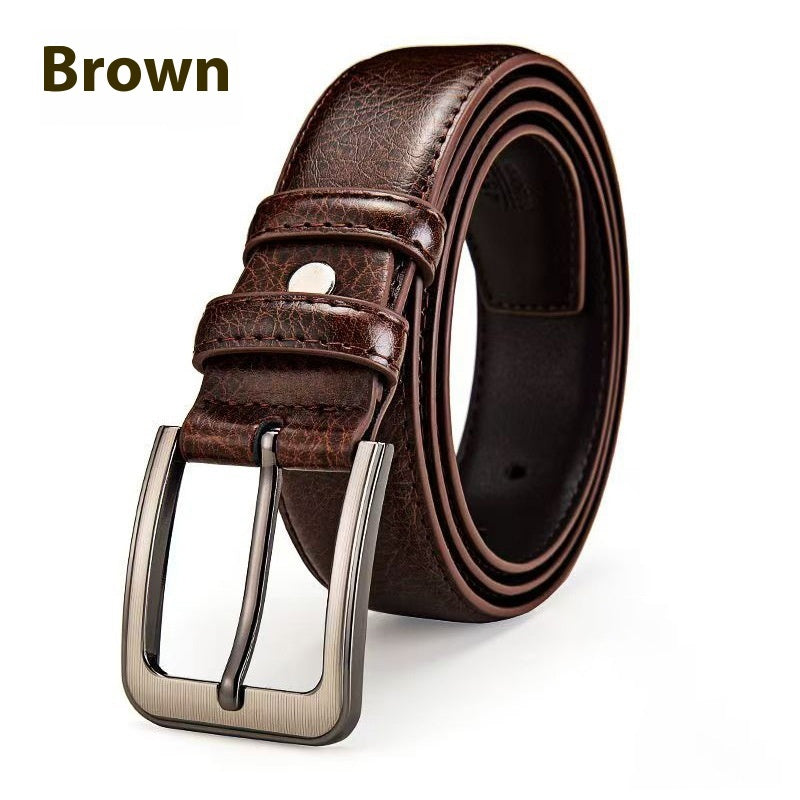 Youth Simplicity All-match Pin Buckle Pant Belt Light Brown GlamzKart