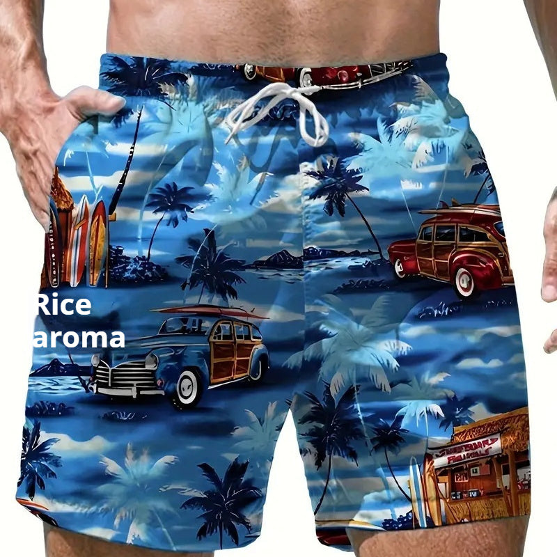 Men's Four Seasons Leisure 3D Printed Beach Shorts Color 16887 GlamzKart