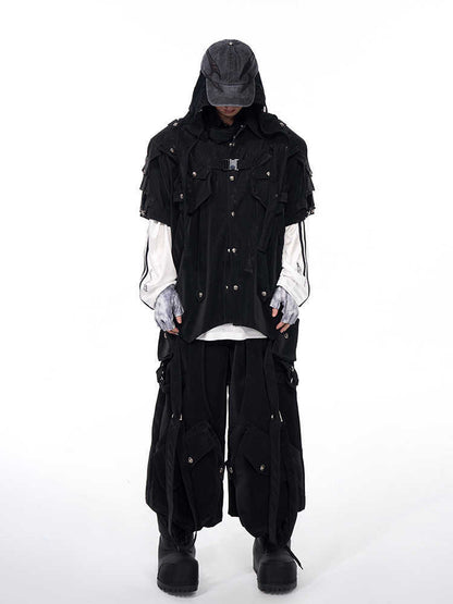 Short Sleeve Men's Dark Pioneer Bandage Jacket GlamzKart