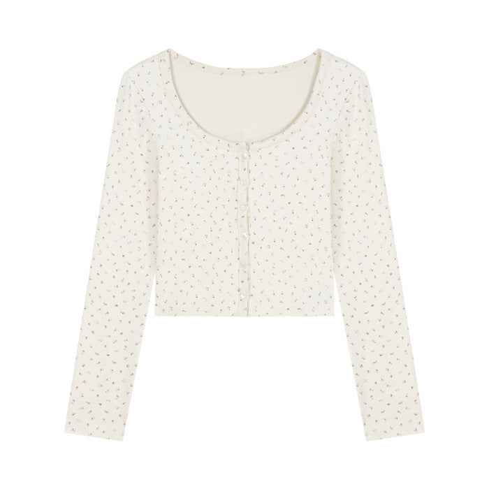 Cute Bear Printed Camisole Women's Lace Cardigan