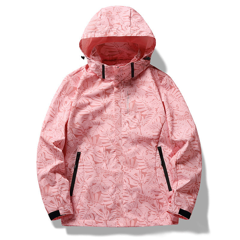 Casual Camouflage Shell Jacket Hooded Color Loose Men GlamzKart