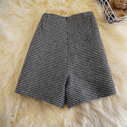 Fashionable All-match Slimming Woolen Wide-leg Pants GlamzKart