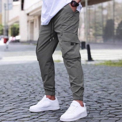 Workwear Casual Pants Drawstring Elastic Waist Track Pants GlamzKart