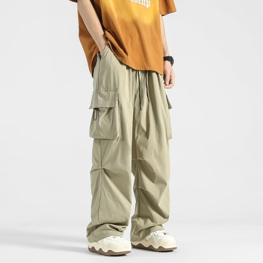 Straight Outdoor Loose Casual Trousers Men GlamzKart