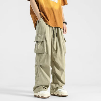 Straight Outdoor Loose Casual Trousers Men GlamzKart