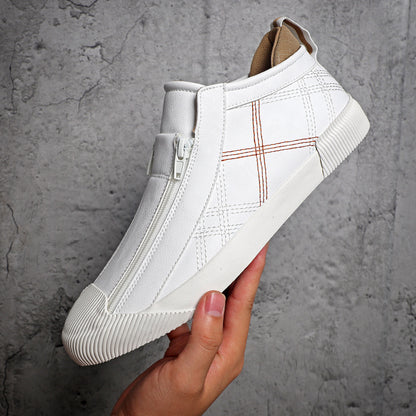 Leather Shoes Breathable Casual Fashion Low-top Sneakers GlamzKart