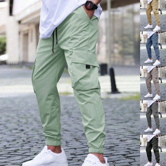 Workwear Casual Pants Drawstring Elastic Waist Track Pants GlamzKart