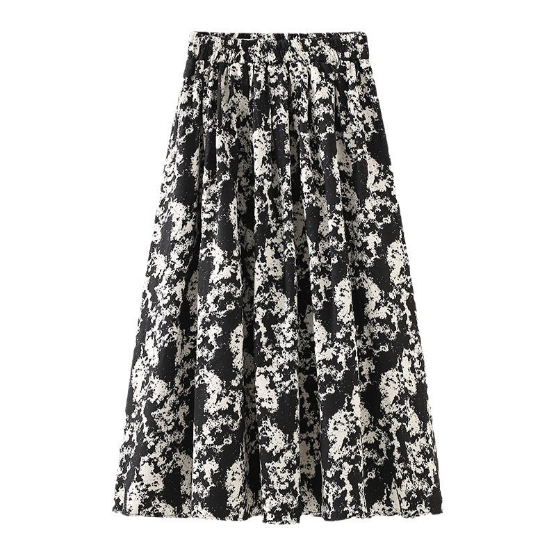 Women's Western Style Slimming Tie-dyed Skirt GlamzKart