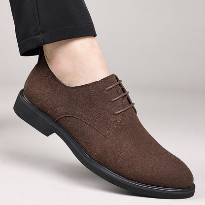 Fashion British Suede Leather Work Shoes Men GlamzKart