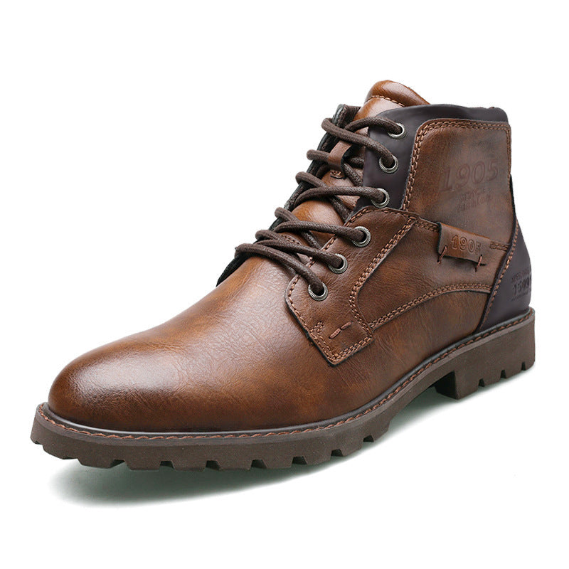 Martin Boots Men's Boots Plus Size Zipper Ankle Boots GlamzKart