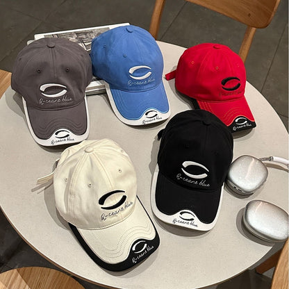 Patchwork Color Big Head Circumference Baseball Cap Outdoor Embroidered Sun Protection Sun Hat GlamzKart