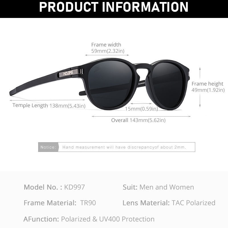 TR90 Sunglasses Polarized Round Leopard Print Casual GlamzKart